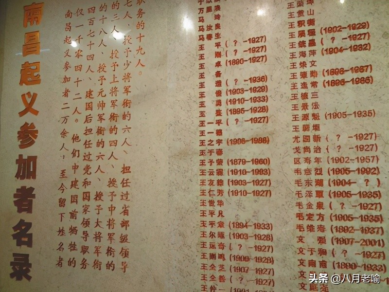 南昌起义参加者最全人员名单